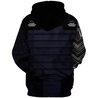 Avengers Winter Soldier Bucky Barnes Hoodie Sweatshirt Cosplay Jacket Coat - Foto 5