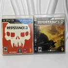 PS3 Resistance 2 PS3 Resistance 3 Lot Black Label CIB