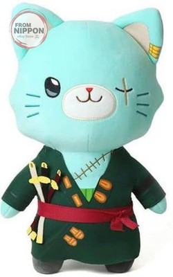 Roronoa Zoro mit KATZE Stofftier mit Augenmaske GROSS Größe ''One Piece'' (mit...