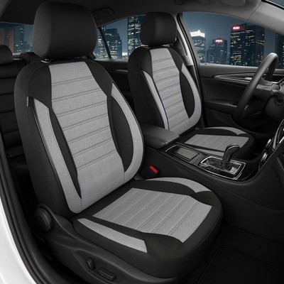 2x Sitzbezüge passend für Dodge Caliber ab 2006-2011 (Schwarz-Grau) | PRIME
