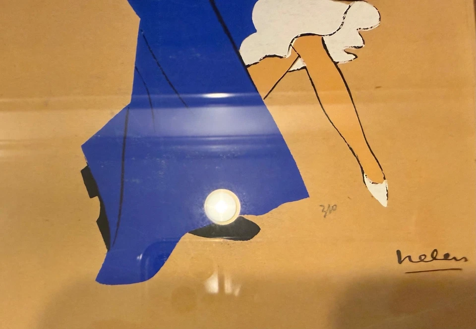 2 guache George de Vertury e Helen/Emery Kelen Art Deco arte original #impressões 1940 - Imagem 2 de 4