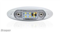 Bragan BRA1005W LED Markierungsleuchte Weiß 12/24V, 6 Leds, Trailer Lkw Van