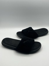 Puma Fury Black Sherpa Slides Sandals - KIDS YOUTH Size 6