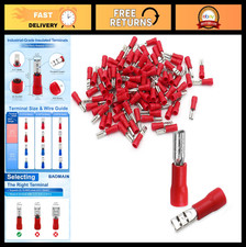 0.11" Female Quick Disconnect Spade Terminals, Insulated Crimp Connectors 22-16