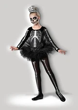 Skeleton Ballerina Costume Kids Halloween X-Large