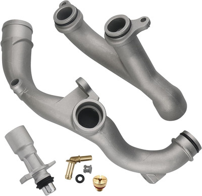Upgraded Aluminum Coolant Outlet Pipes Kit Compatible with Jaguar,Land Rove