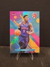 RJ Barrett Topps Finest 2025-26 #33 Blue Refractor #004/350 Raptors
