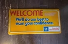 Vintage General Motors GM Service Department Metal Embossed WELCOME Sign