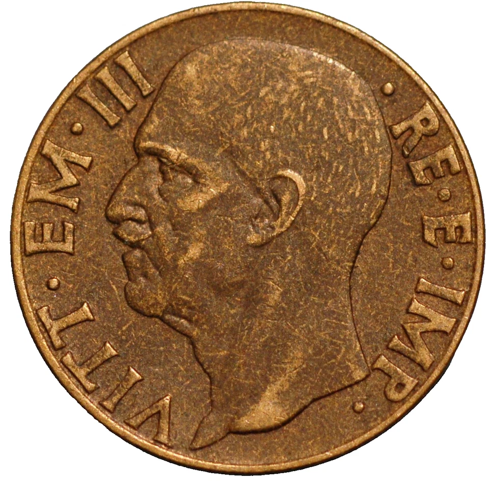 Italia 10 Centesimi 1941 R Año XIX Vittorio Emanuele III KM# 74a Foto 2 de 2