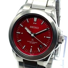 Brand new battery Working SEIKO SUS Quartz Wristwatch Red Dial