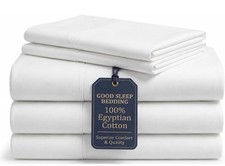 Good Sleep Bedding 100% Egyptian Cotton Sheets Queen Size