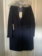 JIGSAW NAVY 100% WOOL CITY COAT BNWT 14