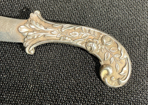 Vintage Sterling Silver Saber Sword Dagger Scimitar Brooch Pin 15.2g 4" - Foto 2 di 5