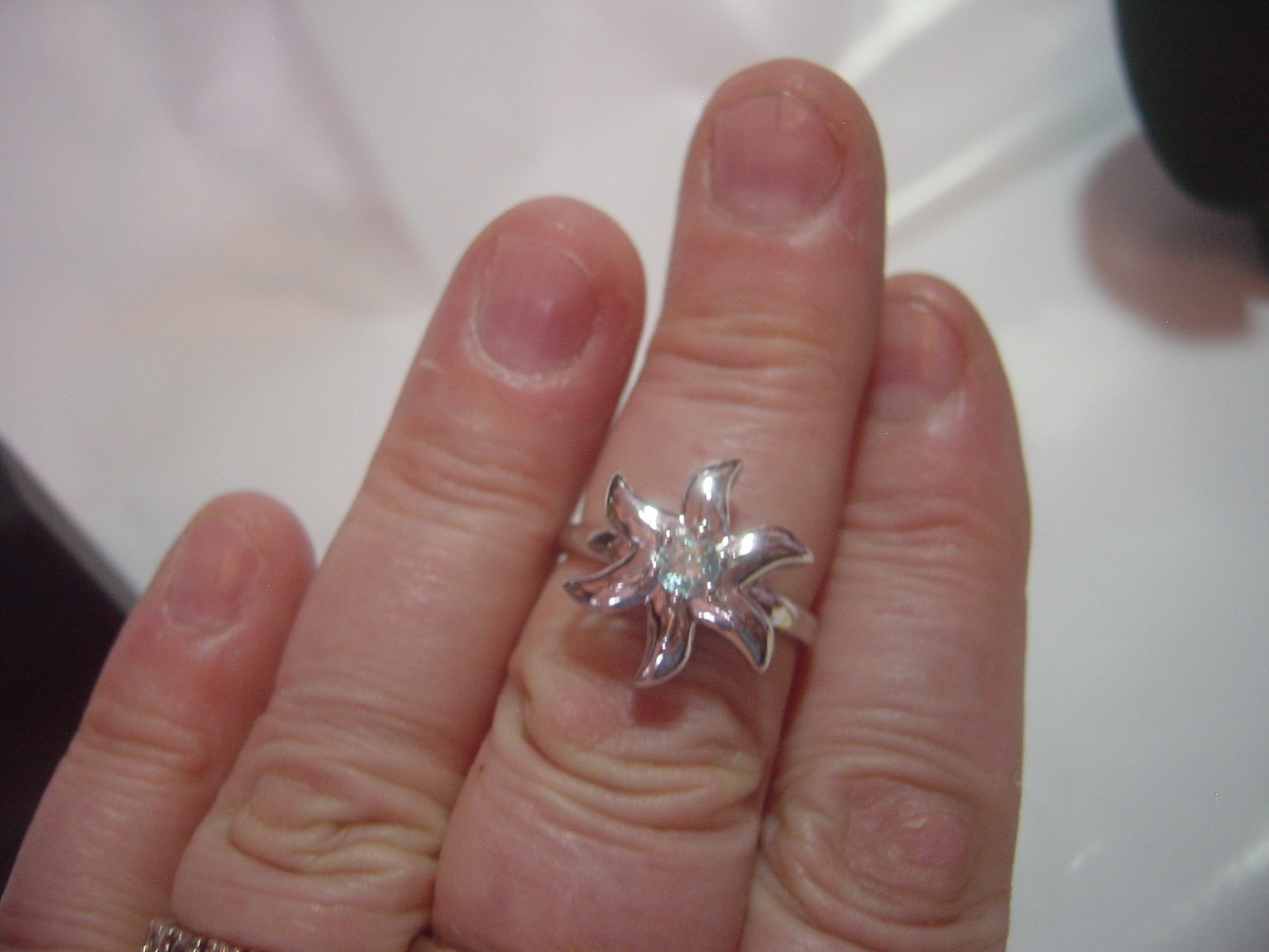 Solid Silver chunky large Ring-RARE SUPERB natura… - image 5