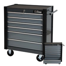 Produktbild - Werkzeugwagen Rollcontainer Werkstattwagen 72 x 66 cm 6 Schubladen rollbar grau 