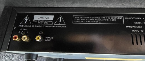Kyocera Corporation DA-410cx Vintage Compact Disc CD Player Japan 1987 - Picture 9 of 11