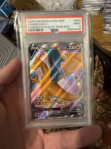 2020 Pokemon SWSH BSP Charizard V Champions Path Elite Trainer Box #050 PSA 9