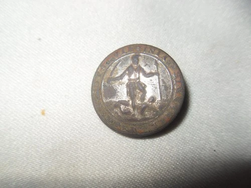 DUG CONFEDERATE SILVER PLATED VIRGINIA CIVIL WAR COAT BUTTON, R.M.D.C. SCOVILLS