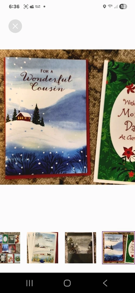 Juego mixto de tarjetas de Navidad y cumpleaños, 25 piezas tarjetas de felicitación navideñas con sobres Foto 4 de 4