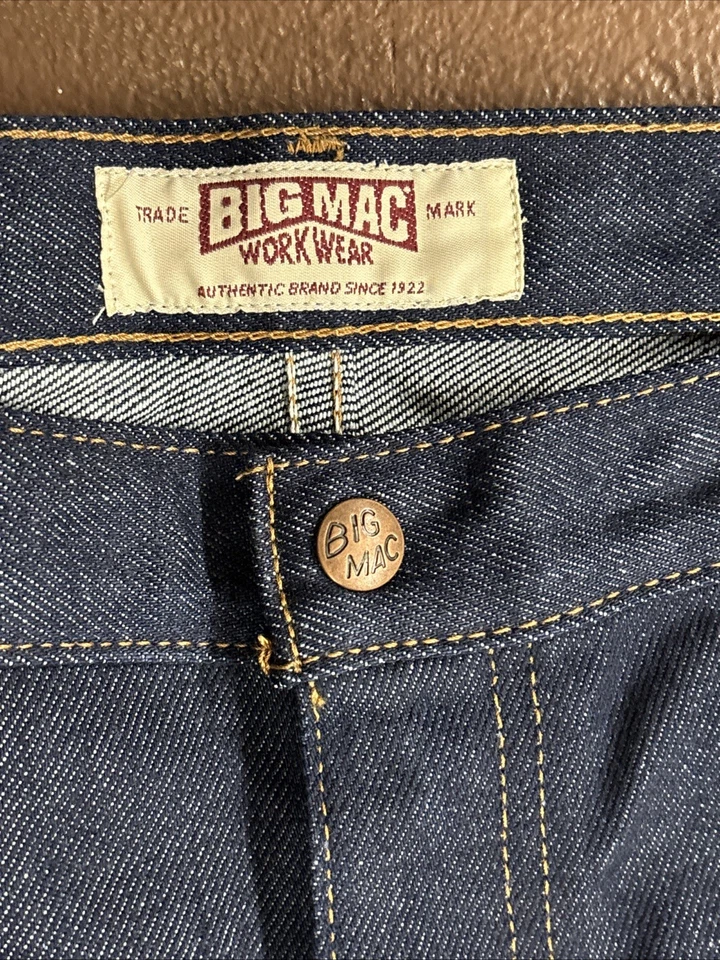 VINTAGE NOS NEW OLD BIG MAC 46"x36" CARPENTER JEANS WORK WEAR NWOT - Image 2 of 4