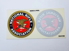 Vintage NATIONAL RIFLE ASSOCIATION Pair of Stickers ~ Front & Back Sticking 3"