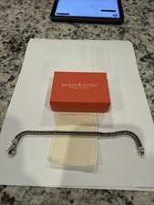 James Avery Men’s 925 Sterling Silver Square Foxtail Link Bracelet. Medium