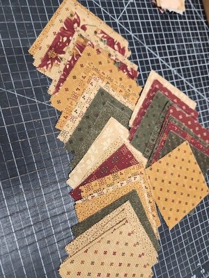 5x5 52 Precut Charms 100% Cotton Earth tones quilting applique small projects