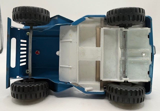 JEEP TONKA VINTAGE années 60 acier pressé aqua / bleu ancien rare