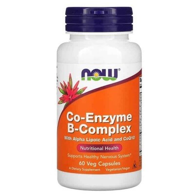NOW FOODS Coenzym B-Komplex (Unterstützung des Nervensystems) 60 vegetarische Ka