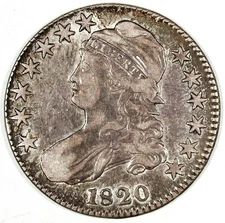 1820 O-106 Capped Bust Silver Half Dollar ☆☆ Sq. Base 2/Large Date R1 ☆☆ 116
