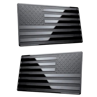 2x Auto 3D Metall American USA Flagge Maker Schwarz US Flagge Aufkleber