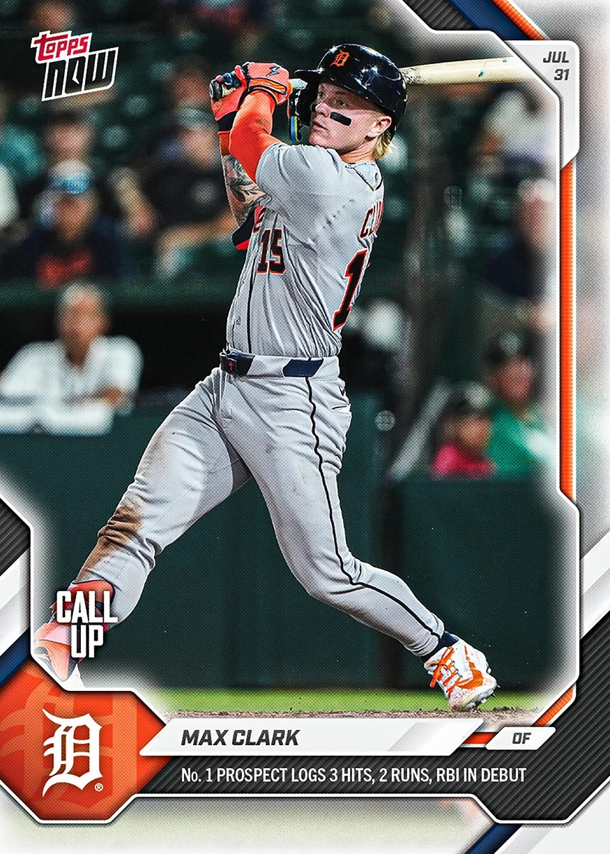 Max Clark 2026 MLB TOPPS NOW Call Up card 505 RC Tigers Presale
