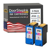 DoorStepInk Compatible Ink Cartridges for Dell JF333 Tri-Color 2PK-USA