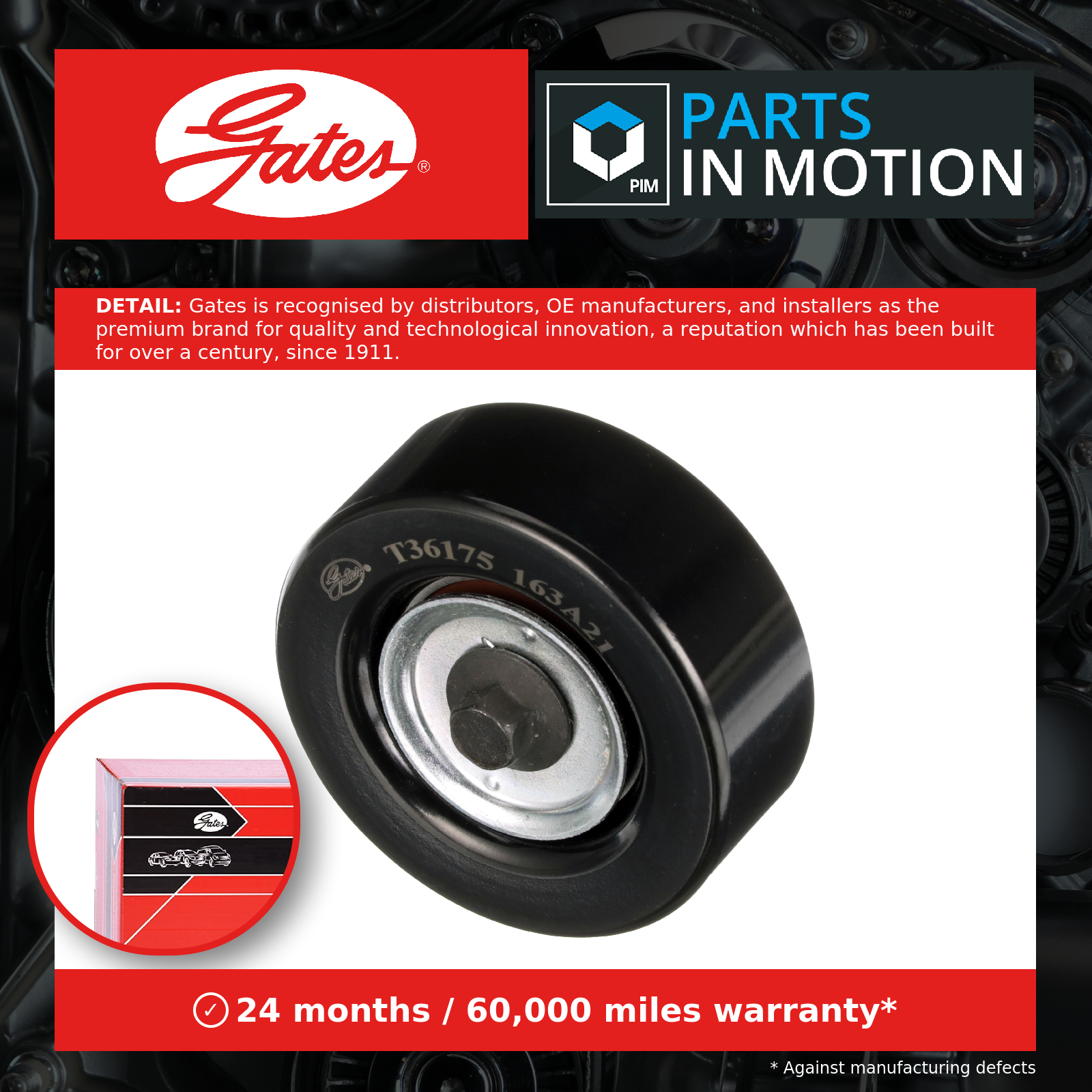 Fits GATES T36175 V-RIBBED BELT PULLEY ⭐UK Stock⭐ - Image 7