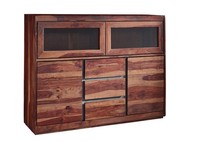 Kommode Sydney #103 Highboard Wohnzimmerschrank Sheesham Palisander 150X115X40Cm