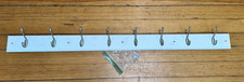 Liberty 48" 8 Hook Rail White  Satin Nickel