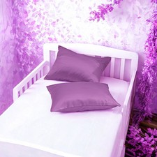 2 Satin Toddler Pillowcases Hidden Zipper Silky Soft Baby Hair Skin Friendly