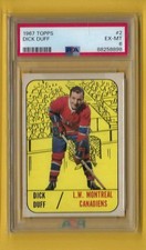 1967-68 Topps Dick Duff #2 PSA 6 Montreal Canadiens