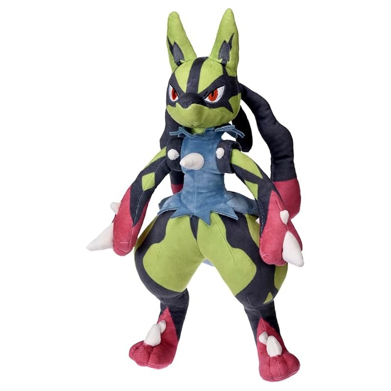 TAKARA TOMY Pokemon Shiny Mega Lucario Plush Doll Stuffed Toy 34cm Japan
