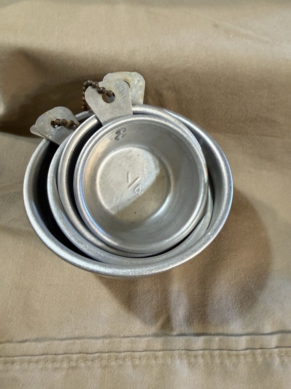 Vintage Aluminum Measuring Cup Set Of 4