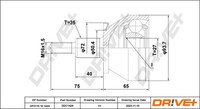 Dr!Ve+ Gelenksatz Antriebswelle DP2110.10.1424 M16X1,5 FüR VW Polo 4 TDI Skoda 1