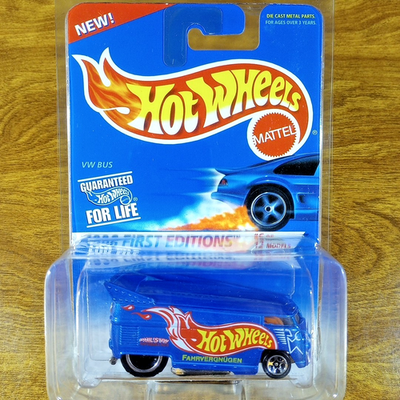 Hot Wheels 1996 First Editions Volkswagen VW Bus Race Team Blue