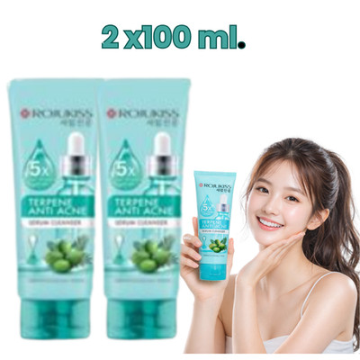 2x ROJUKISS Glow & Bright Serum Cleanser Clear Facial Foam Skin Radiant 100 ml