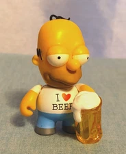 Moe's Tavern Series Homer Simpson I Love Beer Vinyl Kidrobot Figure 3"