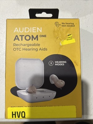 Audien ATOM One, Wireless Rechargeable OTC Hearing Aids