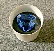Swarovski Faceted Blue Crystal Heart