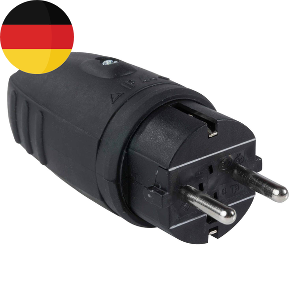 as - Schwabe Gummistecker Schutzkontaktstecker Mit Doppeltem Schutzkontakt, Leit-image