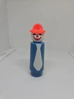 Vintage Fisher Price little people tall blue Circus clown WHITE tie