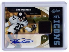 2011 Panini Absolute Memorabilia Rod Woodson Game Used Jersey Auto /10 HOF