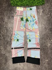 Cavalli Class Roberto Cavalli Floral Pants IT 40 US 4 Wide Leg Viscose Authentic